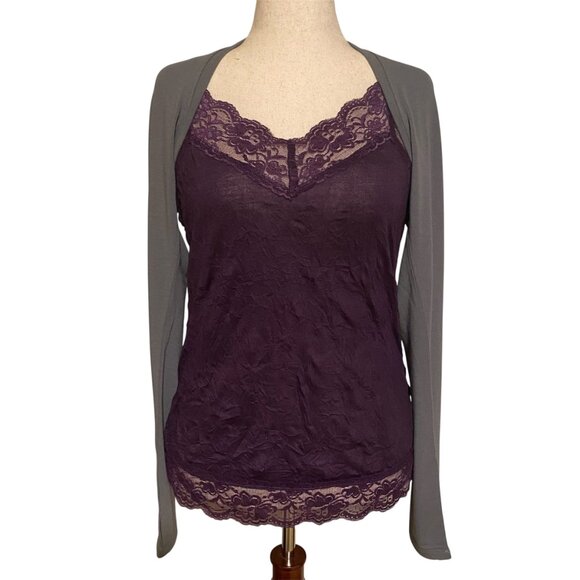 BRAND NEW! CAbi Ballet Arm Warmer / Shrug Grey Size Large - Picture 4 of 12